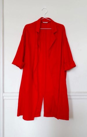 0010 Coat Pockets - Tencel_Red- 2 front_sleeves up