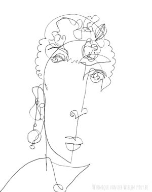 Portrait "Les yeux Dans Les Yeux" de Frida