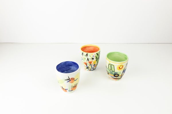 ABC Cups painted by Eva Lynen