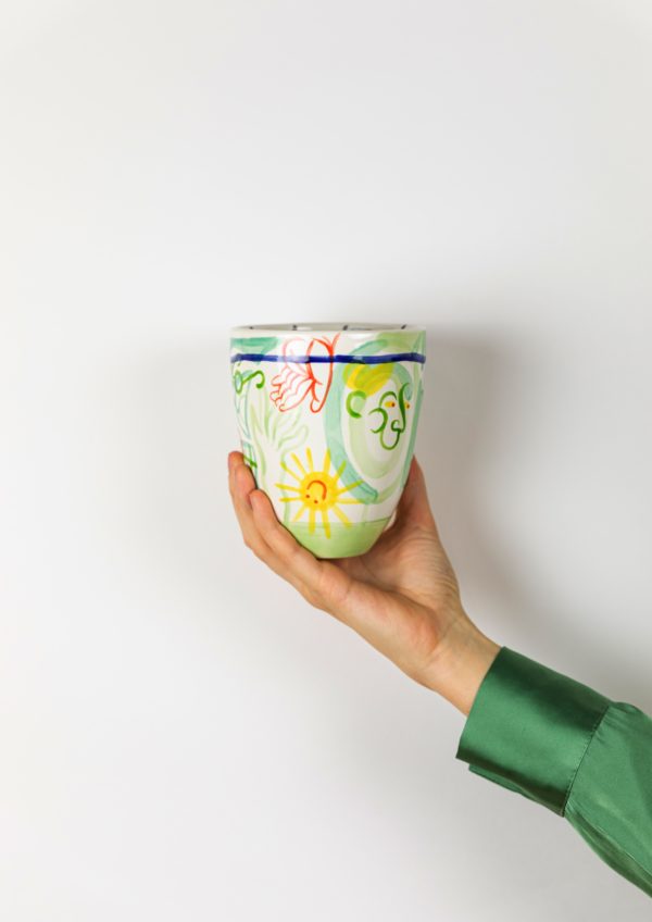 Hand Painted Ceramic Vase