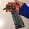 porte-clés tissé upcyclé réfléchissant et bleu mdcdo