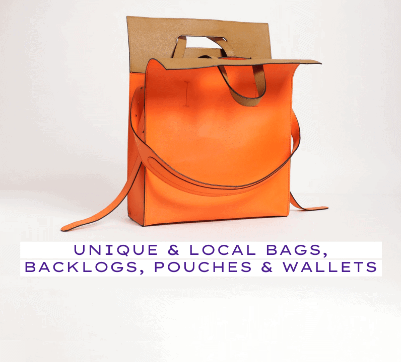 Our selection of unique & local bags, backlogs, pouches & wallets