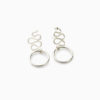 ayida earrinngs in silver, packshot for sarah vankaster jewelry, from serpent collection