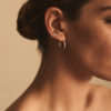 Kaa et Lili Earrings in Silver, Worn Picture, Sarah VANKASTER Handmade Jewelry, Serpent Collection