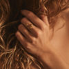Trio Mini Pepite Ring in Vermeil, Worn, Sarah Vankaster Handmade Jewelry, Erosion Collection