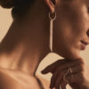 Ring Damona in Silver and Veliki Earrings, Sarah Vankaster Jewelry, worn picture, Collection